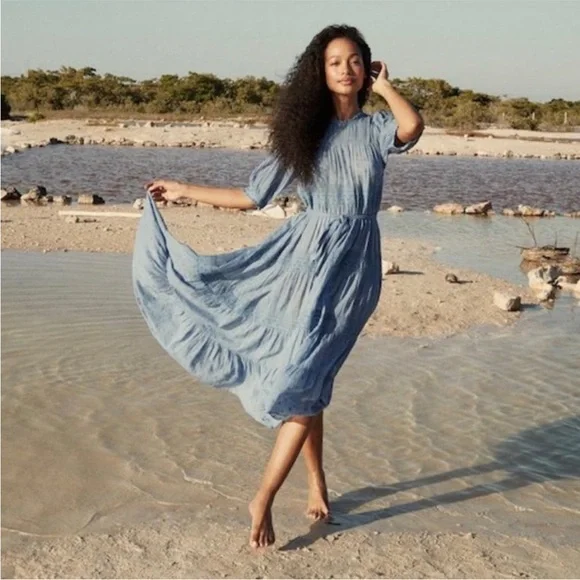 Dôen Minetta Dress in Ciel size S - Picture 7 of 9